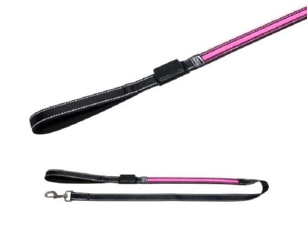 KARLIE Flamingo oLED Leine mit USB Ladegerät Pink 126 cm*25 mm (L/XL)