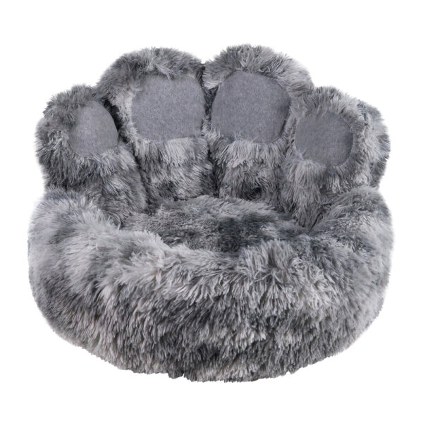 NOBBY Hunde-Komfortbett "PAW", grau, Ø: 75 cm / H: 21-42 cm