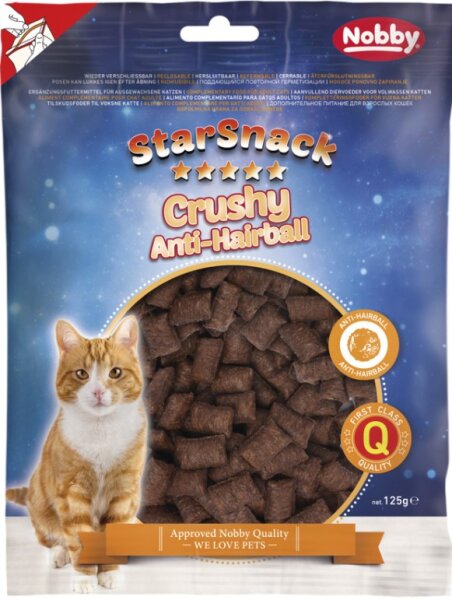 Katzen - Snacks NOBBY StarSnack Crushy Anti-Hairball, 125 g