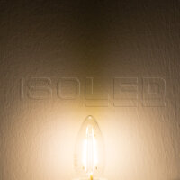 ISOLED E14 LED Kerze, 2W, klar, warmweiß, dimmbar