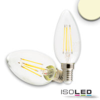 ISOLED E14 LED Kerze, 4W, klar, warmweiß, dimmbar