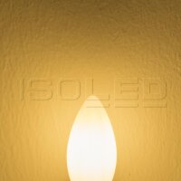 ISOLED E14 LED Kerze, 4W, milky, warmweiß, dimmbar