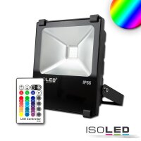 ISOLED Fluter 10W, RGB, IP66, inkl. Funk-Fernbedienung