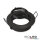 ISOLED Einbaurahmen rund für GU10/MR16, Lochausschnitt 68mm, Alu schwarz