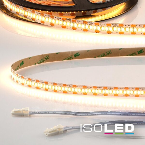 LED CRI930 MiniAMP Flexband, 12V, 12W, 3000K, 120cm, beidseitig 30cm Kabel mit male-Stecker