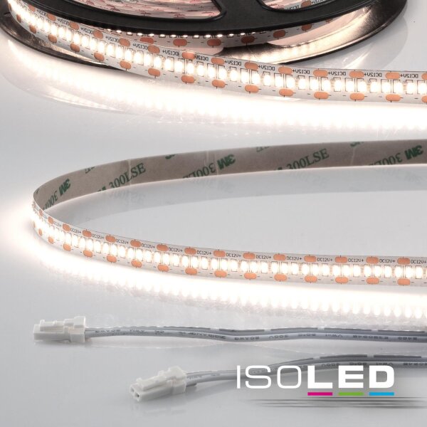 LED CRI940 MiniAMP Flexband, 12V, 12W, 4000K, 120cm, beidseitig 30cm Kabel mit male-Stecker