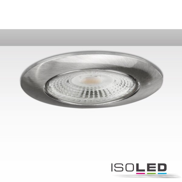 ISOLED Einbaurahmen rund, Lochausschnitt 73mm, nickel satin, für GU10/MR16 Spots