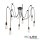 Hängeleuchte Spider 1 Metall schwarz, 8 Kabel 1,5m-3,5m, exkl. 8xE27 Leuchtmittel